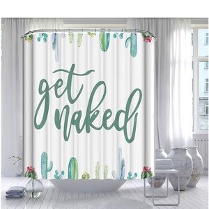 - Get Naked CACTUS 🌵LOVE Novelty Shower Curtain
